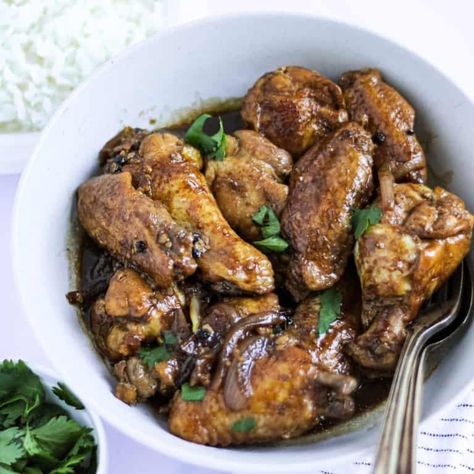 Chicken Wings Adobo - Curious Flavors Instant Pot Chicken Wings, Filipino Recipe, Filipino Style, Adobo Chicken, Filipino Dishes, Chicken Wing, Instant Pot Chicken, Filipino Recipes, Adobo