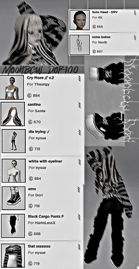 Imvu Goth Outfits, Outfit Ideas Goth, Imvu Fits, Imvu Avi, Goth Baddie, Imvu Outfits, Imvu Outfits Ideas Cute, Avatar Ideas, Virtual Fashion