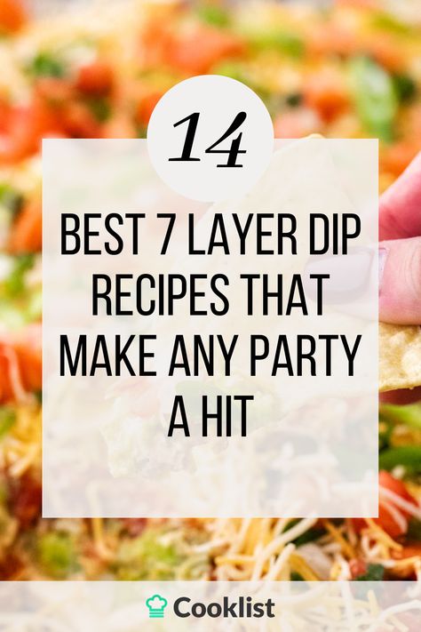 When it comes to party dips, seven layer dip is a must-have. Our tried-and-true recipes are guaranteed to please the masses. Whether you’re looking for a classic 7 layer dip, or something with a twist, you’ll find exactly what you need in this collection. Six Layer Dip, Vegetarian 7 Layer Dip, 7 Layer Italian Dip, Mexican 7 Layer Dip Recipes, 6 Layer Dip, Best 7 Layer Dip Recipe, 9 Layer Dip, Seven Layer Dip Easy, Layer Dips For Parties