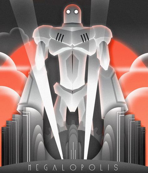 ArtStation - Murderous Automatons, Tom Kyzivat Management Office, Vintage Robots, Art Deco Illustration, Retro Robot, Deco Poster, Space Poster, Art Deco Posters, A Robot, Science Fiction Art