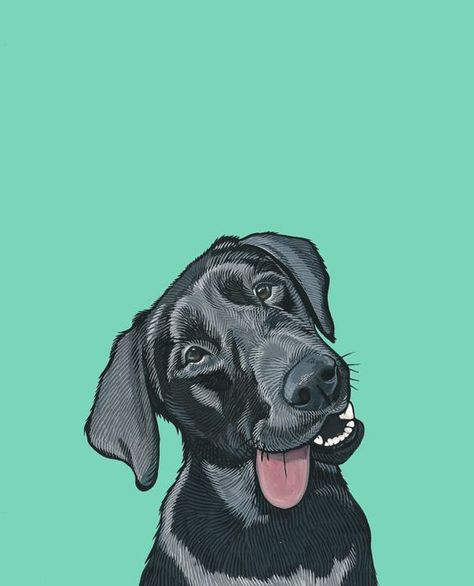 Dog Illustration Art, Dog Design Art, Dog Animation, Portraits Art, Dog Art Print, Custom Pet Art, Dog Print Art, Really Cute Dogs, Dog Painting