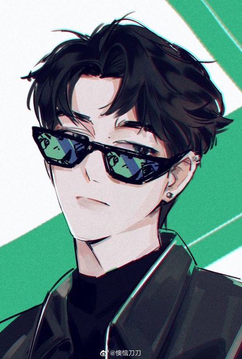 Wang Yibo Fanart, Sunglasses Drawing, Wallpapers Pictures, Digital Portrait Art, Cool Anime Guys, Graphic Wallpaper, Anime Wallpapers, Anime Drawings Boy