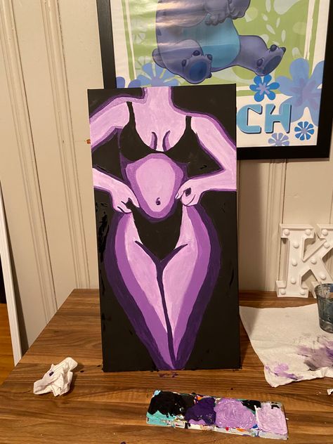 Thermal body painting , Painting, Thermal Purple Body Painting, Purple Thermal Body Painting, Plus Size Thermal Body Painting, Women Body Paintings Easy, Body Silhouette Painting, Thermal Body Painting, Thermal Body Art, Purple Painting, Canvas Art Projects