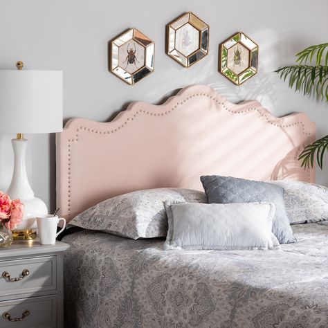 Free 2-day shipping. Buy Baxton Studio Nadeen Modern and Contemporary Light Pink Velvet Fabric Upholstered Full Size Headboard at Walmart.com Pink Velvet Fabric, Full Size Headboard, Headboard With Lights, Queen Size Headboard, Full Headboard, Contemporary Light, Velvet Headboard, King Size Headboard, Queen Headboard