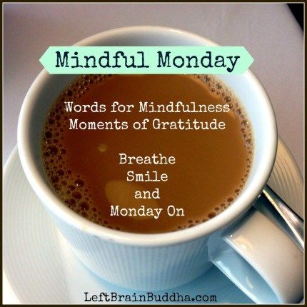 Mindfulness and Gratitude: A Celebration of Thankfulness - Left Brain Buddha Morning Positive Quotes, Monday Morning Blessing, Mindful Monday, Monday Morning Inspiration, Monday Greetings, Gratitude Day, Happy Monday Quotes, Monday Monday, Monday Motivation Quotes