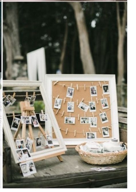 Polaroid Bridal Shower Ideas, Polaroid Party Ideas, Instax Wedding Guest Book Table, Polaroid Baby Shower Ideas, Bridal Shower Polaroid Station, Bridal Shower Polaroid, Polaroid Wall Wedding, Wedding Polaroid Station, Wedding Cakes Creative