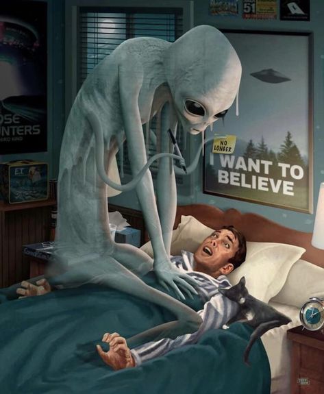 Alien Abduction Art, Advertising Graphics, I Want To Believe, Alien Abduction, Contemporary Illustration, Surrealism Painting, Magical Art, Fantasy Paintings, Alien Art