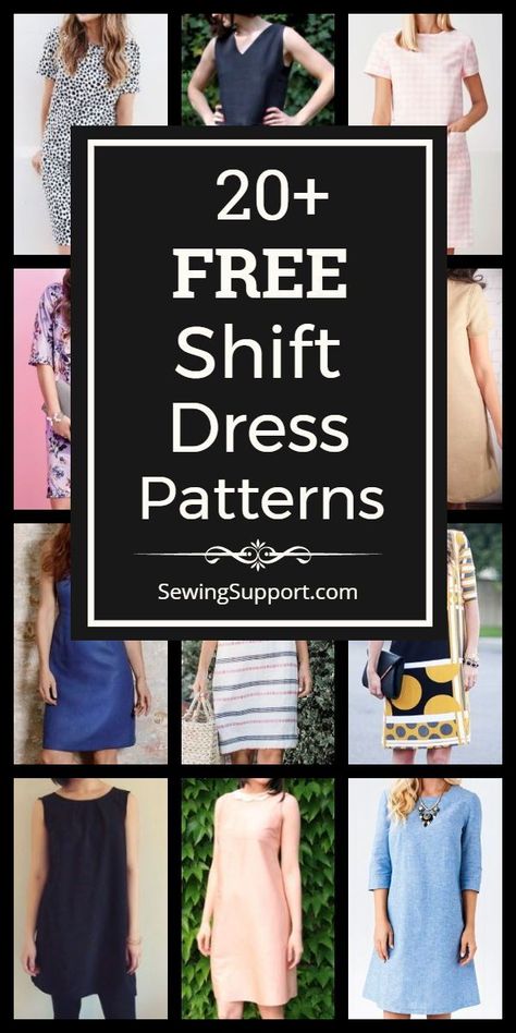 Shift Dress Patterns, Dress Patterns For Women, Movie Date Outfit, Quick Diy Gifts, Easy Diy Clothes, Dress Patterns Diy, Movie Date, Shift Dress Pattern, Knitting Stitches Tutorial