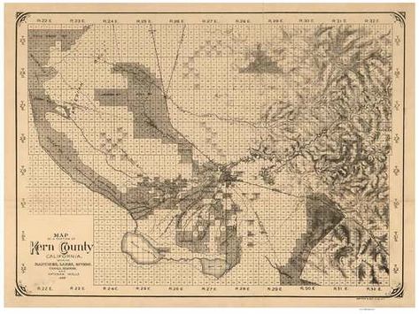 Reproductions of historic maps, bird's eye views, and more. Kern County California, Chattahoochee River, Kern County, County Map, Madison County, California Map, Wall Map, Old Wall, Old Maps