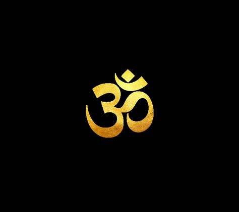 Gold Hindu Logo, Om Symbol Art, Meditation Images, Symbol Wallpaper, Om Symbol Wallpaper, Hindu Symbols, Ganpati Bappa Wallpapers, Om Art, Lucky Wallpaper