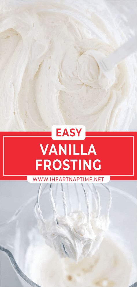 Big Batch Frosting Recipe, Light Vanilla Frosting, Easy Frosting For Cake, Best Vanilla Frosting Recipe, Vanilla Frosting Recipe For Cake, White Frosting Recipe For Cake, Vanilla Icing Recipe Easy, Vanilla Frosting For Cake, Vanilla Frosting Recipe Easy