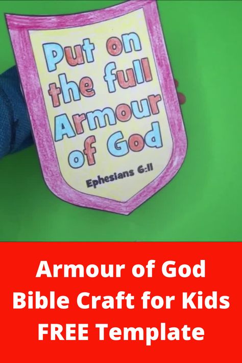 Armor Of God Shield Craft, Full Armor Of God For Kids, Armor Of God Crafts For Kids, Shield Craft For Kids, Bible Verse Crafts For Kids, Shield Of Faith Craft, Armour Of God Crafts, Armor Of God Activity, Armor Of God For Kids