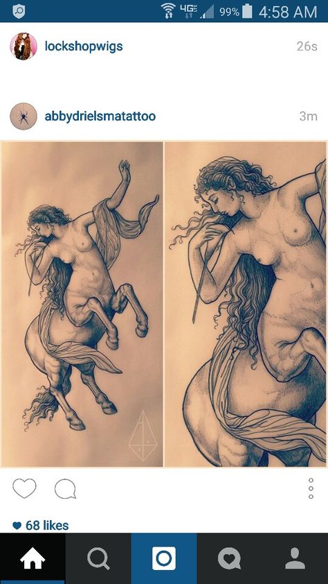 Centaur Tattoo, Female Centaur, Sagittarius Tattoo, Tattoo Graphic, Dope Tattoos, Mystical Creatures, Dreamcatcher Tattoo, Back Tattoo, Future Tattoos