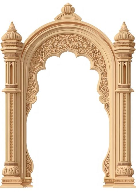 Minimal indian arch architecture white background building. | premium image by rawpixel.com / Napas Indian Arch Design, Minimal Mandir Design, Mandir Arch Design, Rajasthani Arch, Indian Frame, Indian Arch, Ambience Decor, Arch Background, Architecture White