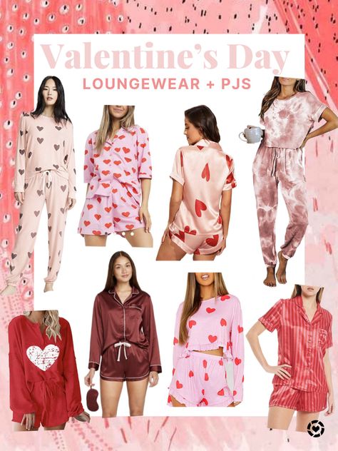 click to shop through LiketoKnowit! #valentine #valentinedayshirts #valentinedayoutfits #loungewear #pjs #pajamas #pajamasets #valentinesdaygift Galentines Party Outfits Comfy, Valentine’s Day Pajama Party, Valentines Pajamas Women, Valentines Pjs Women, Valentine’s Day Pajamas, Galentines Pajama Outfit, Valentines Pajama Party, Galentines Pajamas, Galentines Fit