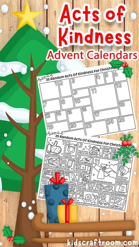 Acts Of Kindness Advent Calendar, Kindness Advent Calendar, Advent Calendar Christian, Kindness Calendar, Countdown For Kids, Christmas Kindness, Advent Calendar For Kids, Kindness Ideas, Kindness Elves