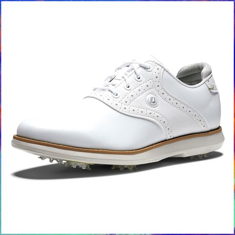 FootJoy Women's Traditions Golf Shoe Golf Shoes Women, Shoes Preppy, Footjoy Golf, Navy Cap, Street Fits, Golf Shoe, Womens Golf Shoes, Wingtip Oxford, White Caps