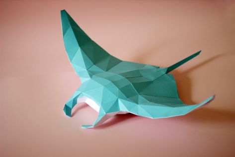 Paper Craft Tools, Geometric Bird, Antony Gormley, Origami Paper Art, Paper Mask, 3d Origami, Card Making Kits, Manta Ray, Paper Craft Supplies