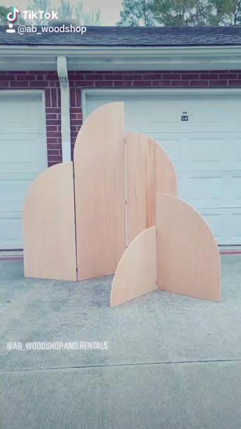 Stage Props, Wood Arch, Event Props, Wood Art Projects, Wood Backdrop, Diy Backdrop, April 25, Wood Shop, Shower Decorations