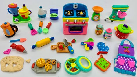 Miniature Kitchen Set, Mini Crafts, Miniture Food, Polymer Clay Miniature, Clay Classes, Group Crafts, Diy Balloon Decorations, Diy Balloon, Clay Crafts Air Dry