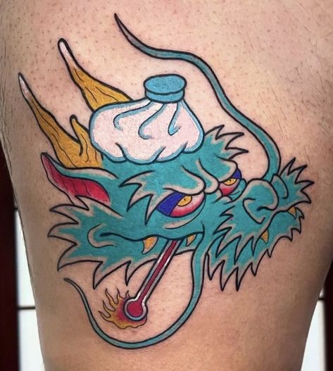 Colored Tattoos For Men, Japanese Traditional Tattoo Design, Japanese Traditional Dragon Tattoo, Traditional Style Pokemon Tattoo, Traditional Godzilla Tattoo, Chimera Tattoo, Japanese Style Pokemon Tattoo, Samurai Toad Tattoo, Traditional Tattoo Illustration