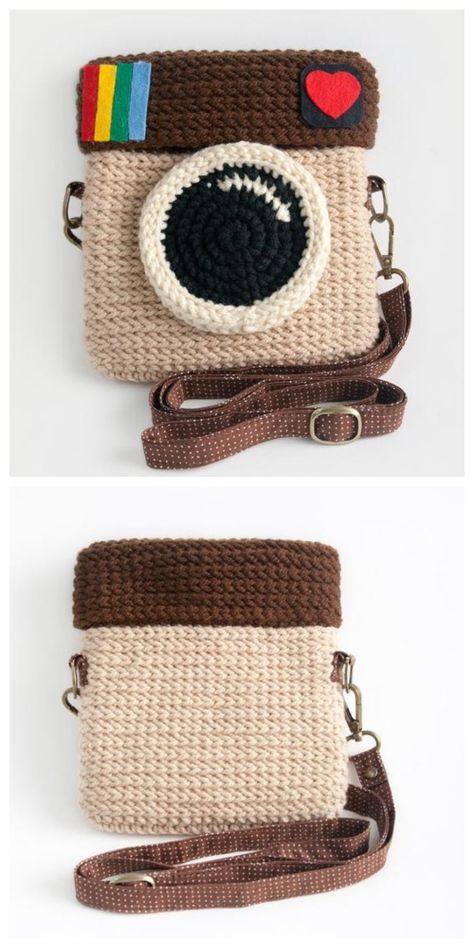 Camera Bag Pattern, Crochet Studio, Crafting Activities, Crochet Instagram, Instagram Camera, Camera Bag Purse, Bags Patterns, Sac Diy, Crochet Bag Pattern Free