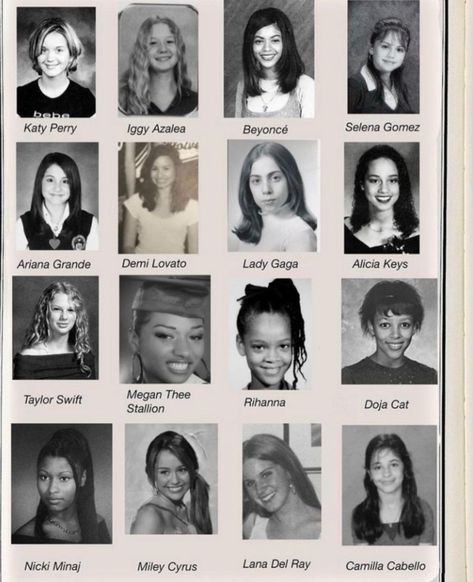 Demi Girl Meaning, Taylor Swift High School, Celebrity Yearbook Photos, Mean Girl, High School Yearbook, Yearbook Photos, Iggy Azalea, Alicia Keys, Lana Del Ray