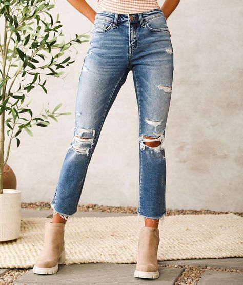 Jean Fits, Ankle Stretches, Petite Style, Flying Monkey Jeans, Flying Monkey, Conversion Chart, Straight Leg Denim, Summer Clothing, Mid Rise Jeans