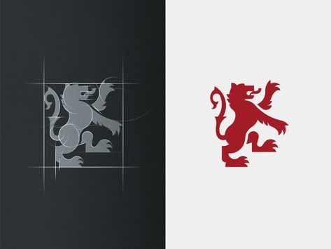 Tiger Muskie, Sports Brand Logos, Scottish Symbols, Lion Icon, Beautiful Color Palettes, Lion Emblem, Scottish Lion, Heraldry Design, Logo Design Inspiration Creative