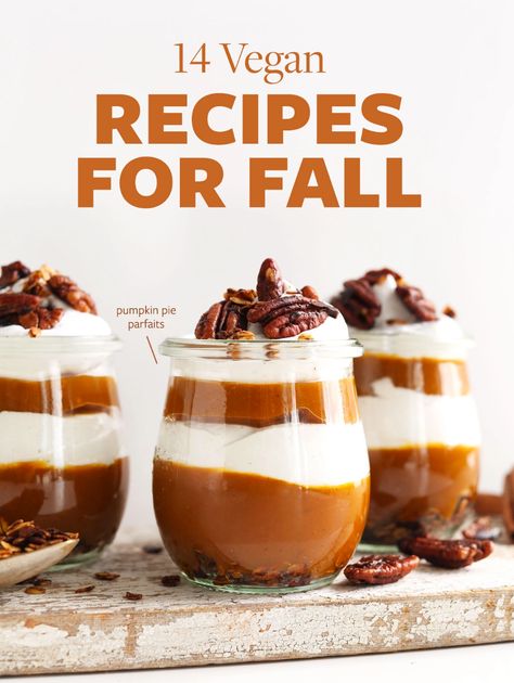 Vegan Autumn Recipes, Vegan Autumn, Fall Desserts Pumpkin, Vegan Info, Recipes For Fall, Fall Vegan Recipes, Pumpkin Recipes Easy, Fall Desserts Easy, Minimalist Baker