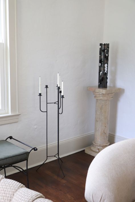 Chic 1970s floor candelabra. Shop available vintage on my IG at silverlinedesign__ Floor Candelabra Decor, Candelabra Decor, Floor Candelabra, Nyc Living, Vintage Thrift, Interaction Design, House 2, Interactive Design, Interior Spaces