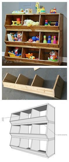 Diy Toy Storage, Diy Muebles Ideas, Diy Rangement, Diy Casa, Diy Holz, Wood Plans, Toy Rooms, Woodworking Projects Diy, Kids Playroom