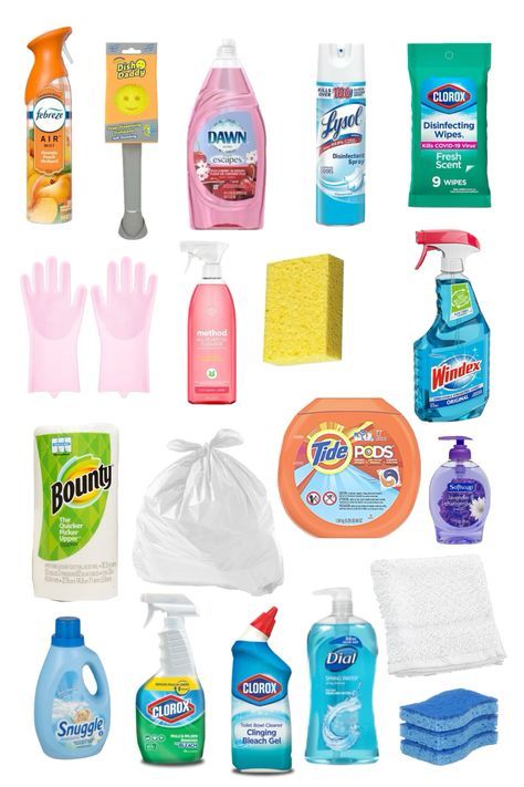 Dorm Cleaning Supplies, Method Cleaner, Clean House Smell, Home Cleaning Equipment, Cleaning Supplies List, Deep Cleaning Checklist, First Apartment Essentials, Cleaning Inspiration, Bathroom Cleaning Supplies