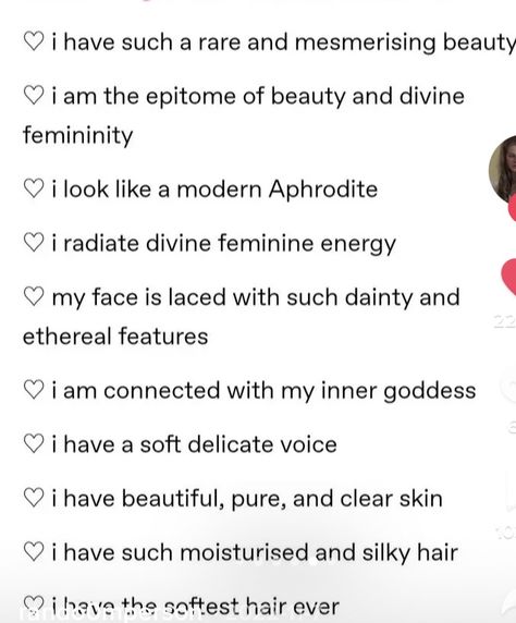 Ethereal Beauty Affirmations, Ethereal Affirmations, Aphrodite Affirmations, Ethereal Makeup Goddesses, Goddess Mindset, Hair Affirmations, Wellness Queen, Beauty Affirmations, Tell Me Something Good