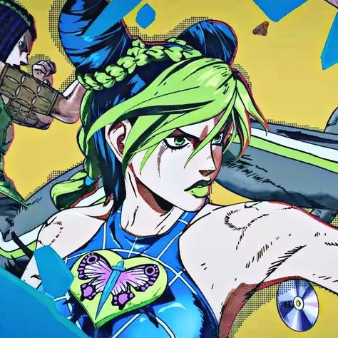 An Anime, Anime Character, Tattoos, Green, Hair, Anime, Blue