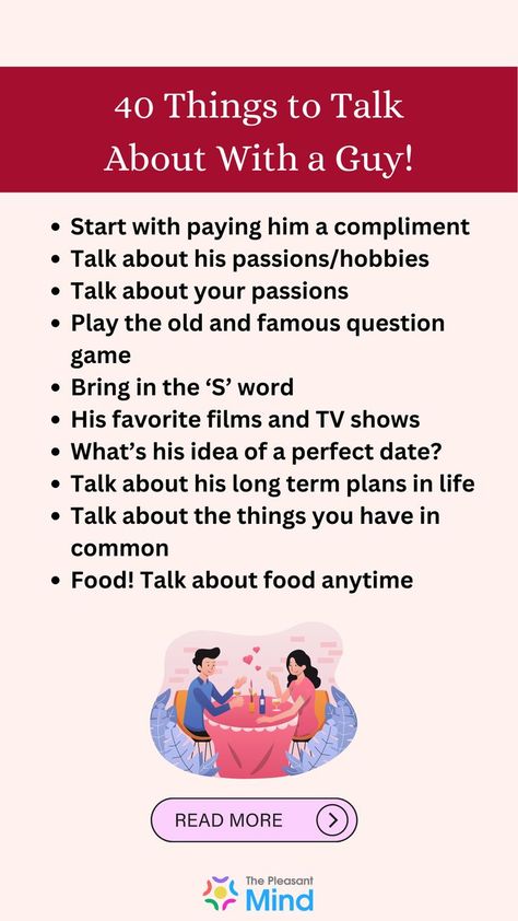 We all struggle with talking to the opposite sex at times. There are men who find it hard to talk to a girl, and there are women who don’t know what things to talk about with a guy! Now, how would you keep him hooked? Well, there are some interesting ways that you must know about it! Read full article to know more. What To Talk About, Things To Talk About, Question Game, Life Hacks Computer, Relationship Challenge, Interesting Conversation, Guy Friends, Perfect Date, Got Him