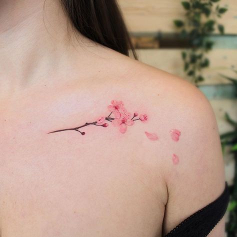 Friendship Tattoo, M Tattoos, Branch Tattoo, Cherry Blossom Branch, Friendship Tattoos, Cherry Blossom Tattoo, Blossom Tattoo, Bird Tattoo, Birds Tattoo