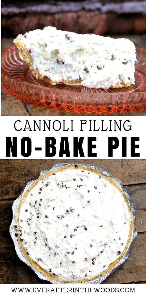 Nobake Dessert, Ricotta Pie, Cannoli Filling, Cannoli Recipe, Baked Ricotta, Dessert Oreo, Desserts Vegan, Desserts Easy, No Bake Pies