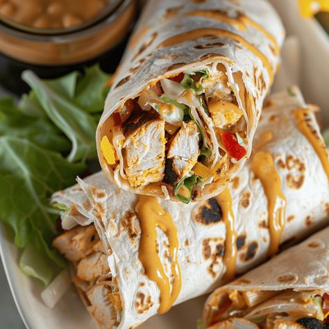 Chipotle Ranch Grilled Chicken Burrito, Spicy Burritos, Shawarma Recipes, Creamy Chipotle Sauce, Chipotle Burrito, Chipotle Ranch, Shawarma Recipe, Chicken Burrito, Work Lunches