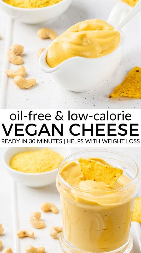 Low-Calorie Oil Free Vegan Cheese Sauce For Weight Loss - Easy plant-based recipes for weight loss. 

This low-calorie vegan cheese is oil free and uses nutritional yeast to get that cheesy flavor you love! It uses cauliflower as a base so you get high-volume and can curb your food cravings and eat yummy food like nachos, quesadillas, cheese pizza, cheeseburgers and macaroni and cheese and still lose weight! Silky smooth and ready in 30 minutes, this cheese sauce is exactly what you need! Easy Intermittent Fasting, Cauliflower Cheese Sauce, Low Calorie Cheese, Low Calorie Vegan, Baked Tortilla Chips, Vegan Cheese Sauce, Vegan Cauliflower, Cauliflower Cheese, Dairy Free Cheese