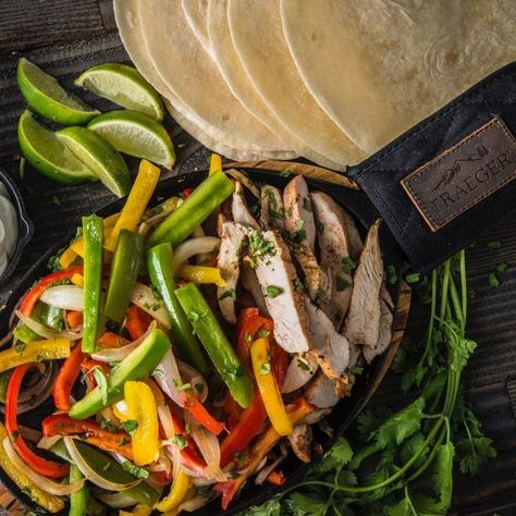 Chicken Fajita’s on a Traeger has never been easier with the all new cast iron fajita plate. Traeger Pellet Grills, LLC Traeger Grill Recipes Chicken, Grill Recipes Chicken, Pellet Grilled Chicken, Beef Fajita Recipe, Grilled Chicken Fajitas, Traeger Cooking, Chicken Fajitas Recipe, Traeger Grill Recipes, Bbq Chicken Legs