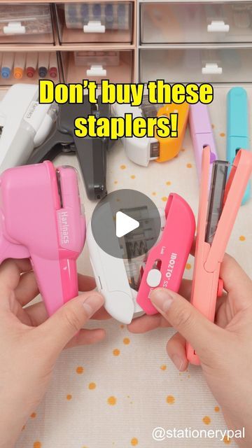 Stationery Pal📝 on Instagram: "Don't buy these staplers.🔎Kokuyo Harinacs Stapleless Stapler 🔎Max Motick Mobile Stick Stapler🔎Versatile 3 in 1 Stapleless Stapler . 🎈Get great deals for washi tapes, pens, brush pens, and much other stationery at our shop. Click the link in bio @stationerypal or visit stationerypal.com⁠ .⁠ .⁠ .⁠ #studygram #planneraddict #stationerylover #plannerlove #studyaccount #deskgoals #plannerjunkie #bujoinspiration #plannersupplies #stationery #stationeryaddict #stationerylove #stationeryshop #bulletjournal #bulletjournaling #bulletjournaljunkies #backtoschool #pencilcase #schoolsupplies #bujo #tips #bujolove #bujoaddict #eraser #inspiration #scrapbooking #bujospread #student #stapler" Stapleless Stapler, Stationery Pal, Desk Goals, Black Pink Background, Brush Pens, Bujo Inspiration, Washi Tapes, Stationery Shop, Planner Addicts