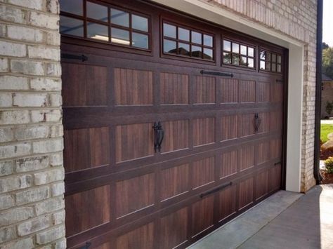 Garage Door Makeover 3 Interior Garage Door, Carriage Garage, Garage Door Rollers, Carriage Garage Doors, Carriage House Garage, Garage Door Types, Garage Door Styles, Garage Renovation, Garage Exterior