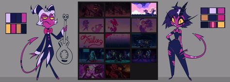 Color Script, Palette Art, Vivziepop Hazbin Hotel, 영감을 주는 캐릭터, Best Series, Helluva Boss, Hazbin Hotel, Original Artists, Art Tutorials