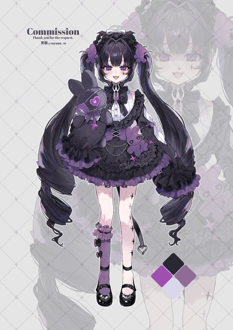 Goth Kawaii Art, Ghost Clothes, Scary Animals, Emo Art, Animation Art Character Design, Anime Child, Figure Drawing Reference, Kawaii Art, Anime Artwork