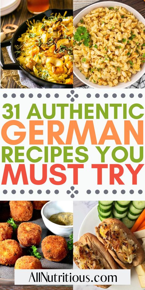 German Cuisine Recipes, German Recipes Dinner, Authentic German Recipes, Best German Food, Easy German Recipes, Traditional German Food, German Food Authentic, Germany Food, Oktoberfest Food