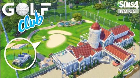 Cc The Sims 4, Golf Clubhouse, Sims 4 Sims, Sims Four, Sims 4 Cc Finds, Maxis Match, The Sims 4, Club House, Golf Course