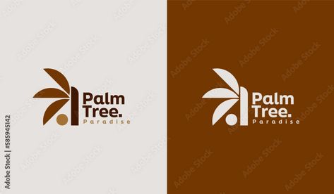 Palm Tree Summer Tropical Logo. Universal creative premium symbol. Vector sign icon logo template. Vector illustration Stock Vector | Adobe Stock Palm Oil Logo, Pilates Logo, Tropical Logo, Palm Tree Logo, Farm Logo Design, Design Apps, Farm Logo, Tree Logo, Tree Logos