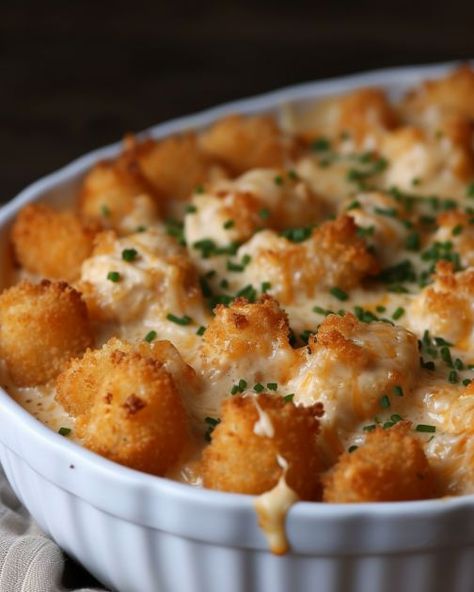 This recipe is in my oven right now, and house is already smelling divine! Homemade Ranch Mix, Tater Tot Bake, Creamy Ranch Chicken, Creamy Ranch, Tot Casserole, Tater Tot Casserole, Tater Tots, Ranch Chicken, Easy Casserole Recipes