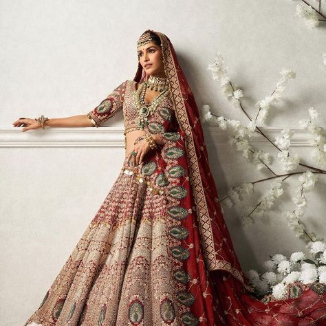 Annu’s Creation on Instagram: "SAHELI ~ bridal collection 2023 by @annus_creation This collection features gorgeous masterpieces that are heavily adorned by hand embroidered patterns with rich fabrics and finest of tailoring. We wanted to begin 2023 with a bang and thus we decided to launch our annual bridal collection SAHELI is a bridal & couture Collection from Annu’s Creation which is inspired from a dear friend and is a celebration of female friendships. Jewellery by @ajewelsbyanmol Pho Annus Creation, Bridal Collection 2023, Heavy Lehenga, Embroidered Patterns, Raw Silk Lehenga, Indian Bride Outfits, Net Lehenga, Peacock Pattern, Indian Couture